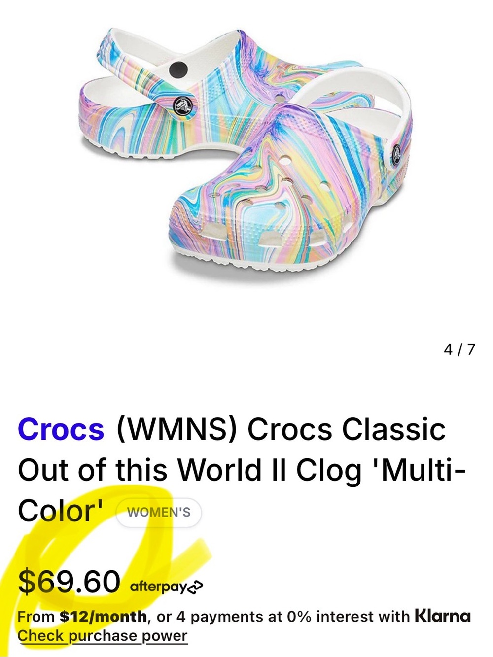 Crocs OUT OF THIS WORLD Multi clogs women’s sandals shoes size 11 men size 9 - Picture 3 of 14